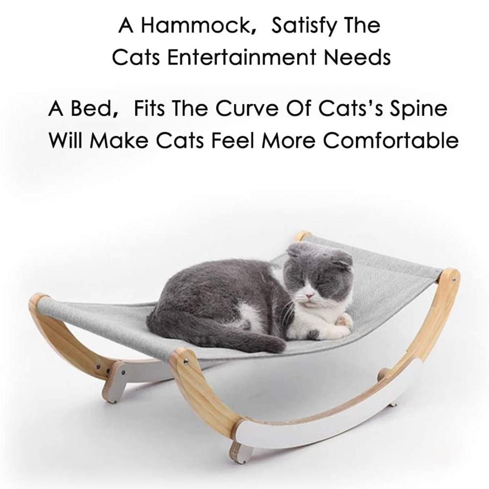 Pets Lounger Bed Wood Hammock Soft Sofa Window Warm Beds