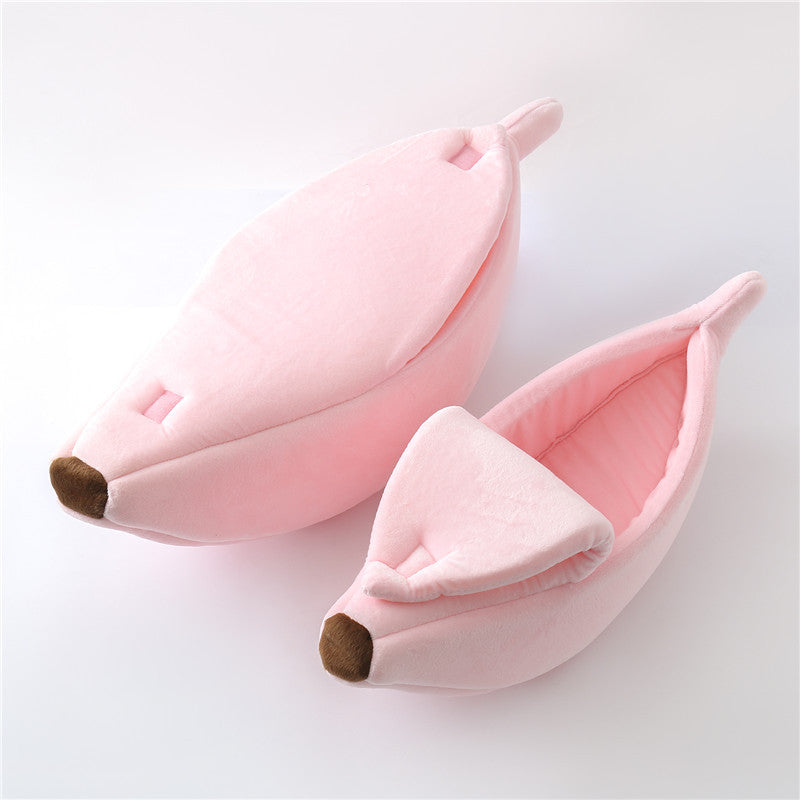 Pet Funny Banana Cat Bed House Cute Cozy Nest
