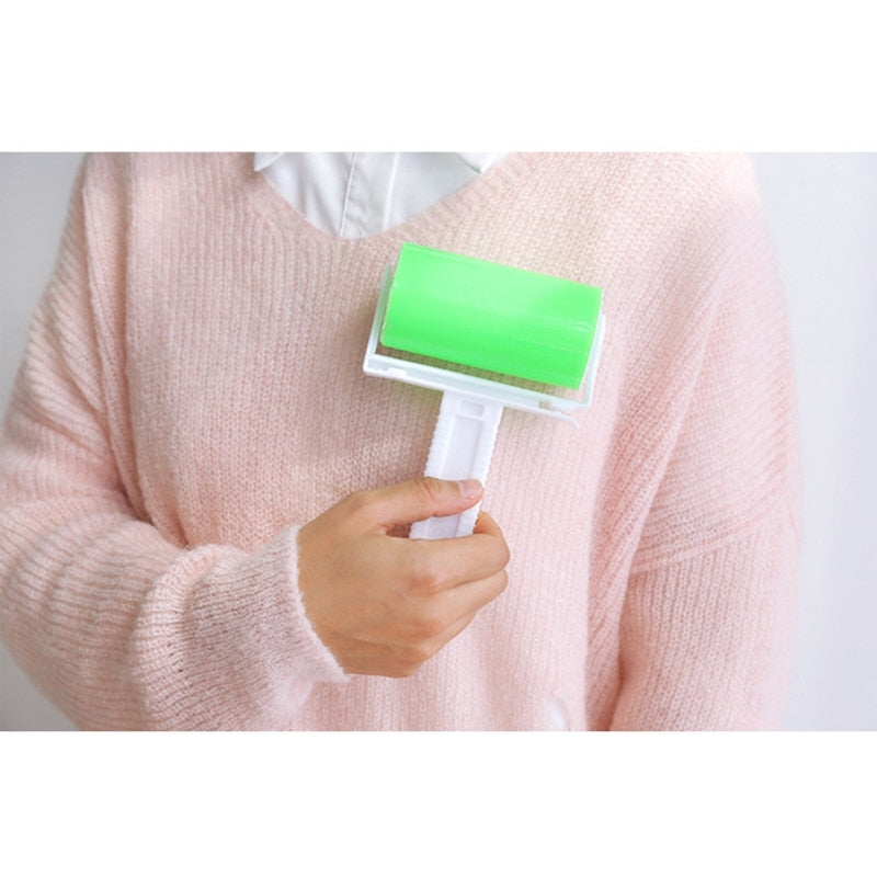 Pet Hair Sticky Roller Cleaning Portable Hair Remover Roller-Brush