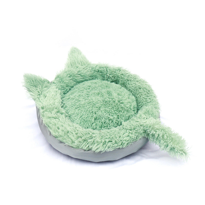 Creative Cat Sleeping Pad Plush Cat Ears Pet Litter Kennel Dog Bed