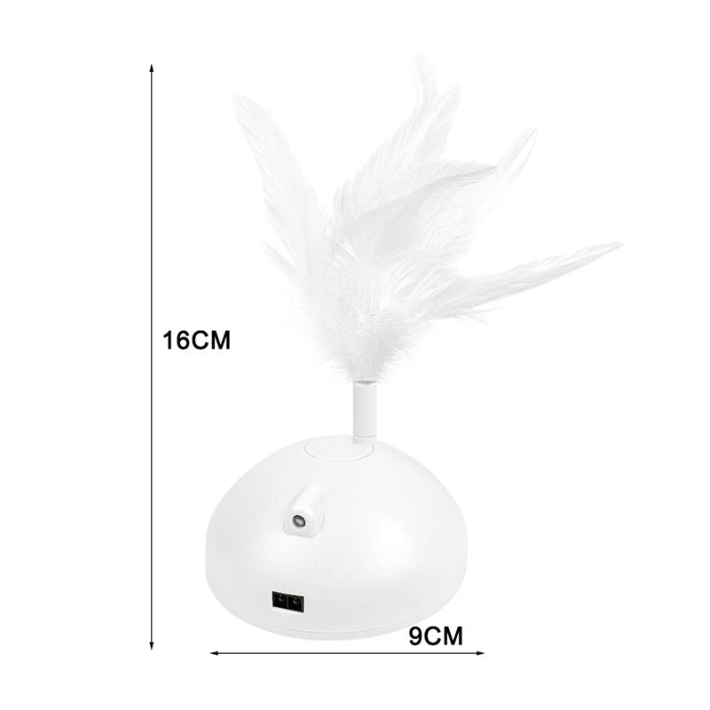 Electronic Cat Feather Toy Smart Interactive Led Automatic Rotating 360° Ball Toys