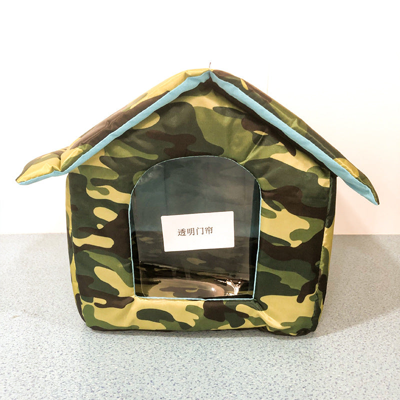 Waterproof Outdoor Pet House Thickened Cat Nest Tent Cabin Pet Bed