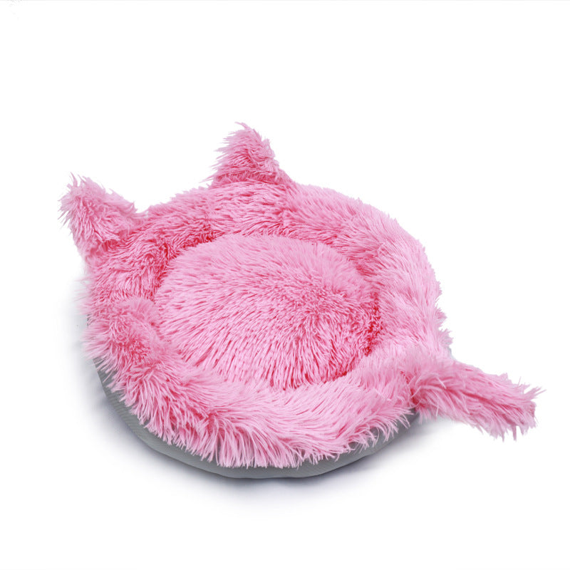 Creative Cat Sleeping Pad Plush Cat Ears Pet Litter Kennel Dog Bed