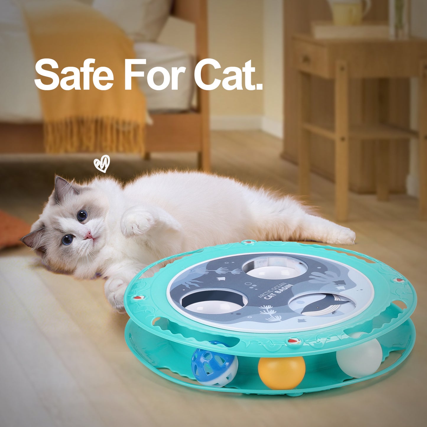 Creative Cat Self-healing Toy 360-degree Rotatable Home Interactive Toy