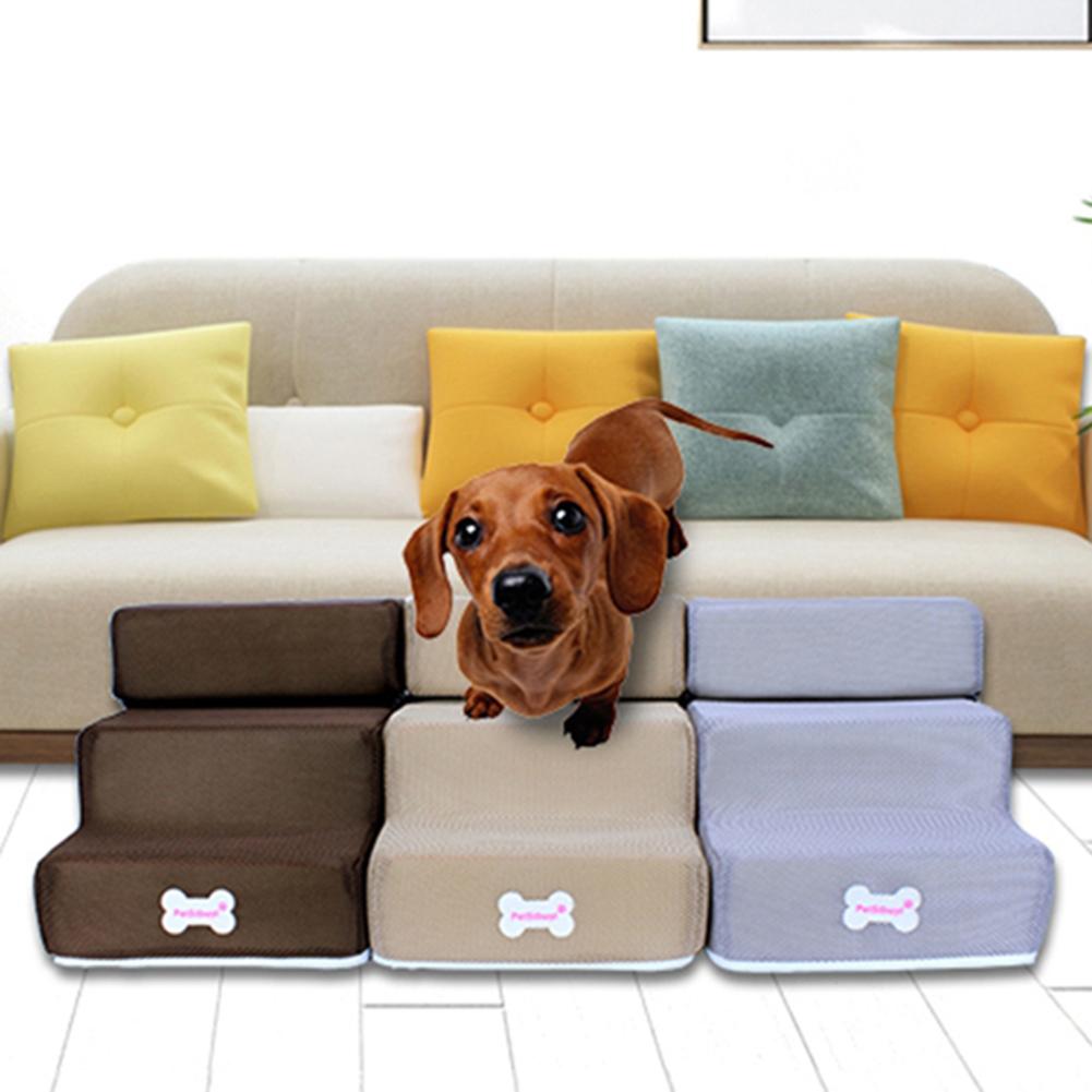 Dog Cat Pet 3 Step Removable Non-Slip Ramp Dog Climbing Bed Ladder