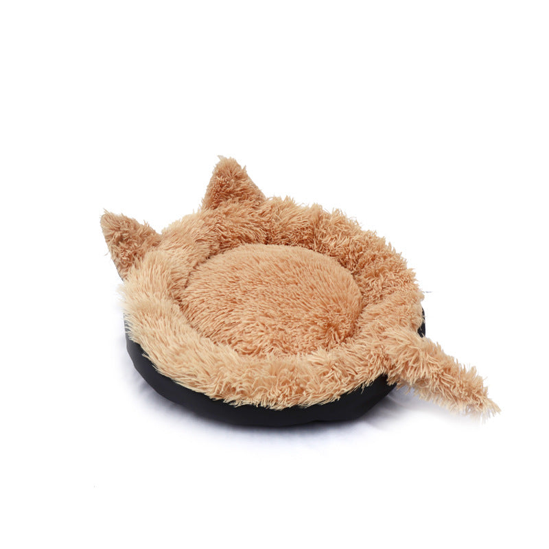Creative Cat Sleeping Pad Plush Cat Ears Pet Litter Kennel Dog Bed