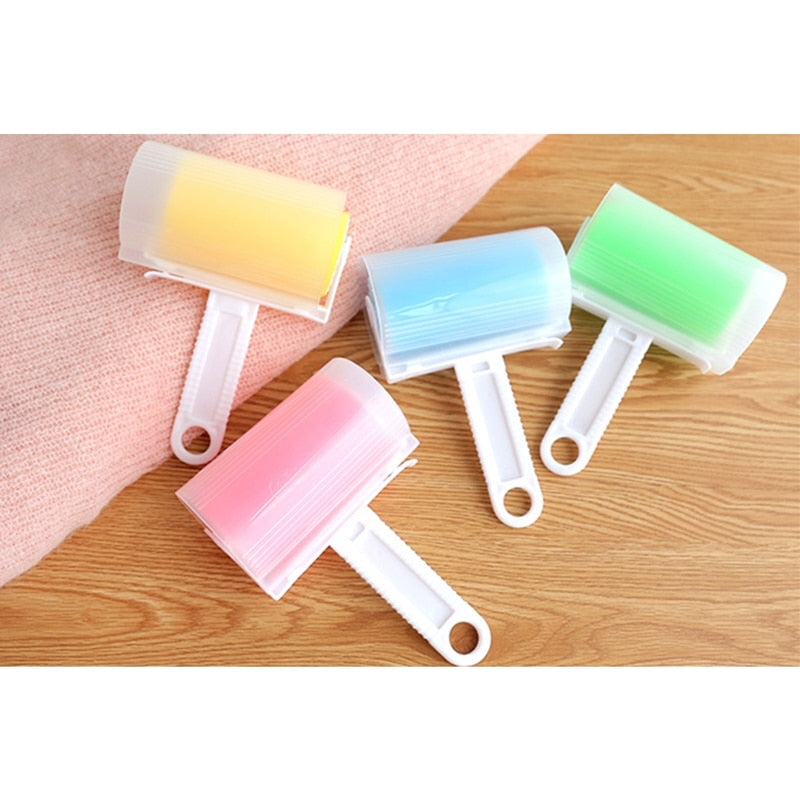 Pet Hair Sticky Roller Cleaning Portable Hair Remover Roller-Brush