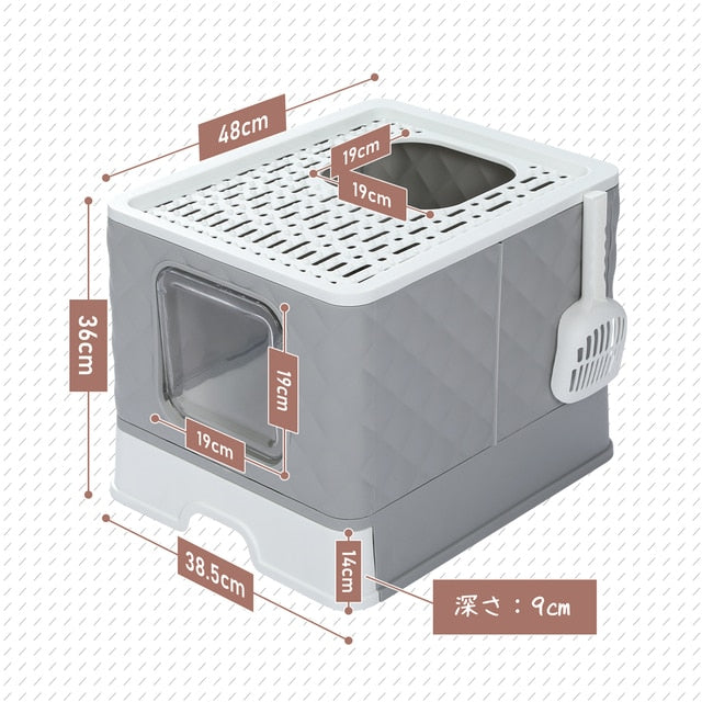 Litter Boxes Large Cats Foldable Litter Box