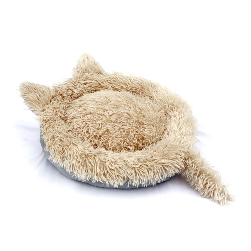 Creative Cat Sleeping Pad Plush Cat Ears Pet Litter Kennel Dog Bed