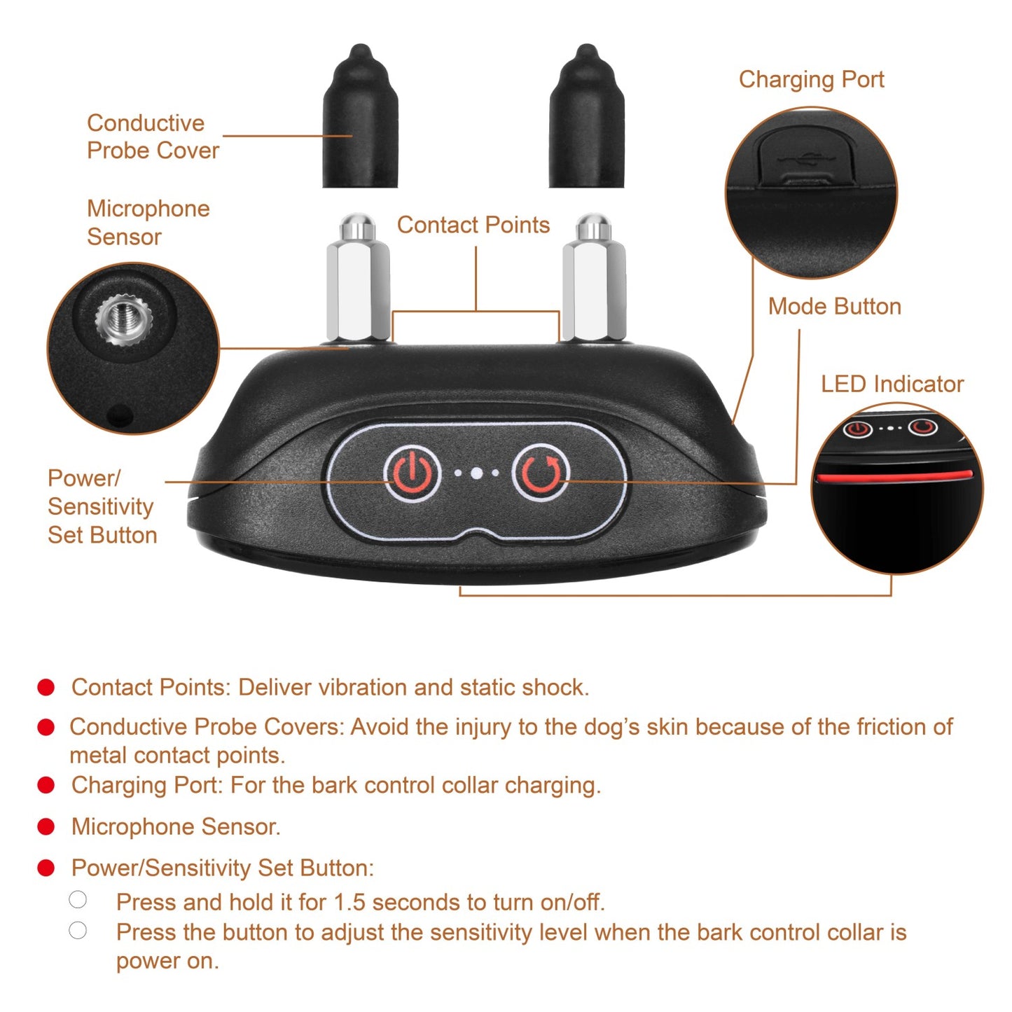 Safety Waterproof Vibration Training Dog Collar