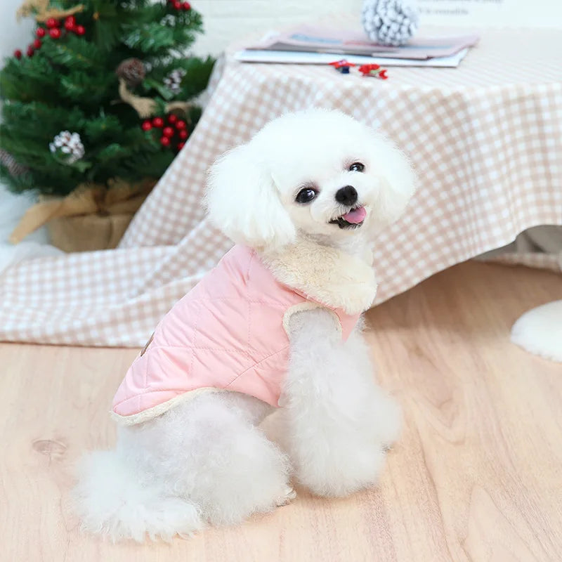 Solid Pet Dog Clothes Parkas Outfits Jacket Coat