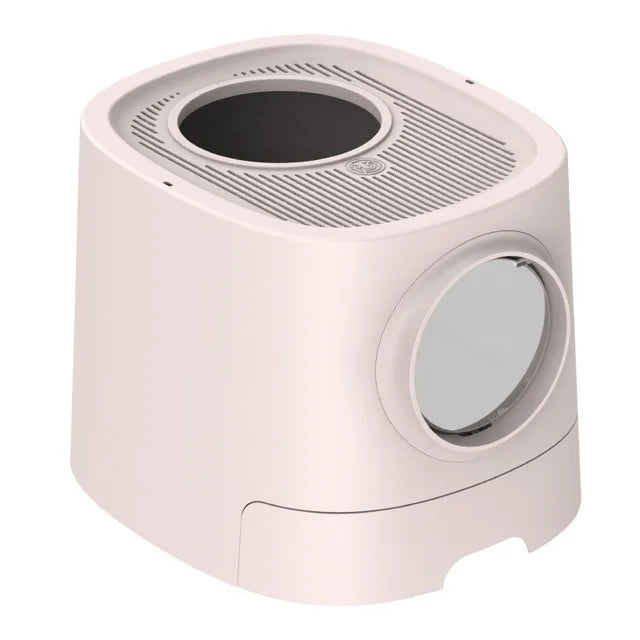 Cat Litter Box Fully Enclosed Drawer Top Entry Cat Toilet