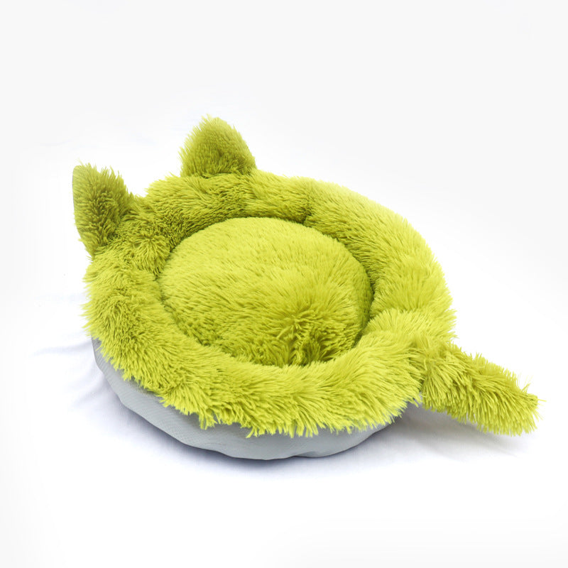 Creative Cat Sleeping Pad Plush Cat Ears Pet Litter Kennel Dog Bed