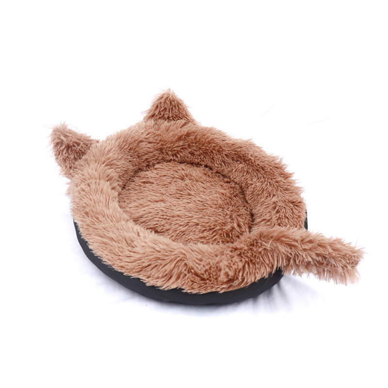 Creative Cat Sleeping Pad Plush Cat Ears Pet Litter Kennel Dog Bed