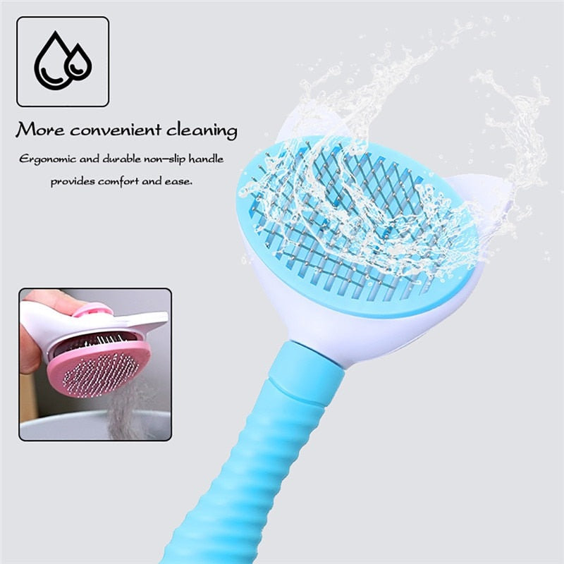 Pet Comb Cat Cleaning Supplies Self Cleaning Brush