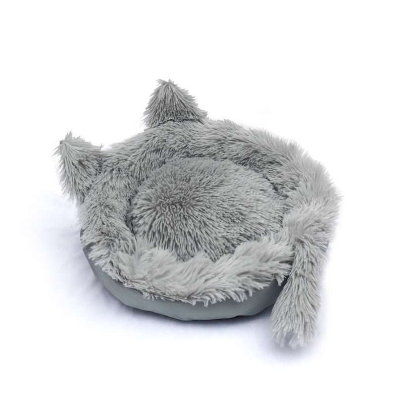 Creative Cat Sleeping Pad Plush Cat Ears Pet Litter Kennel Dog Bed