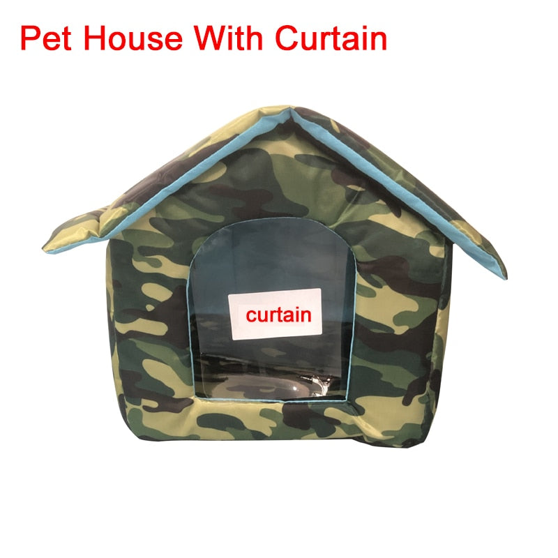 Waterproof Outdoor Pet House Thickened Cat Nest Tent Cabin Pet Bed