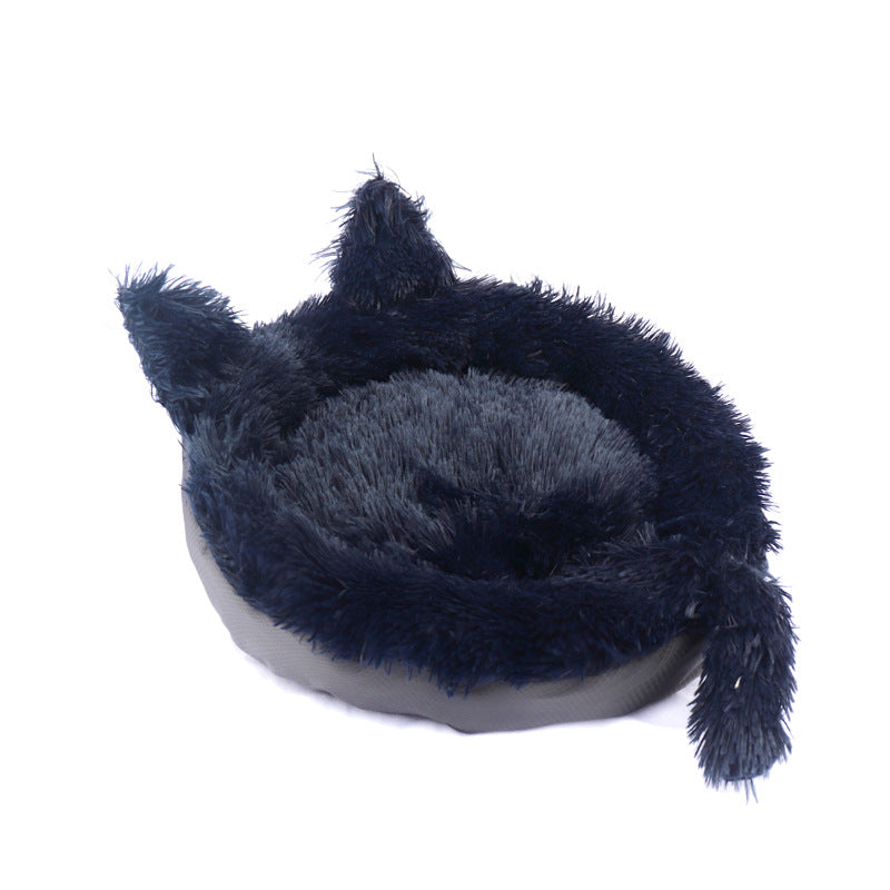 Creative Cat Sleeping Pad Plush Cat Ears Pet Litter Kennel Dog Bed