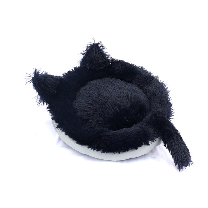 Creative Cat Sleeping Pad Plush Cat Ears Pet Litter Kennel Dog Bed