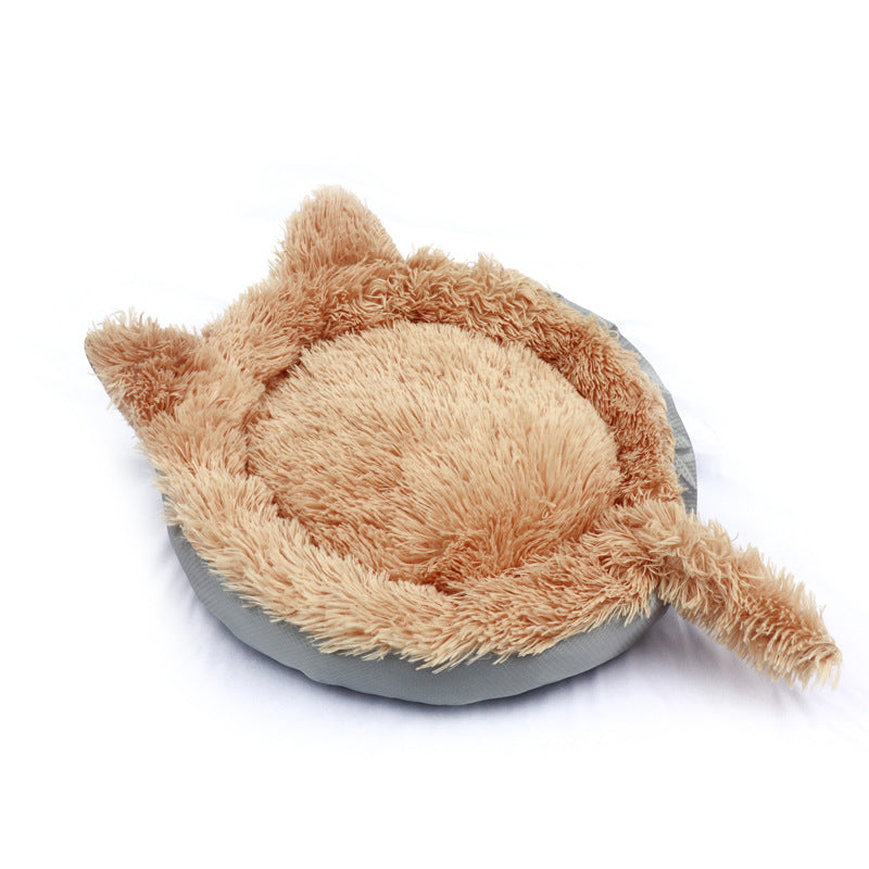 Creative Cat Sleeping Pad Plush Cat Ears Pet Litter Kennel Dog Bed