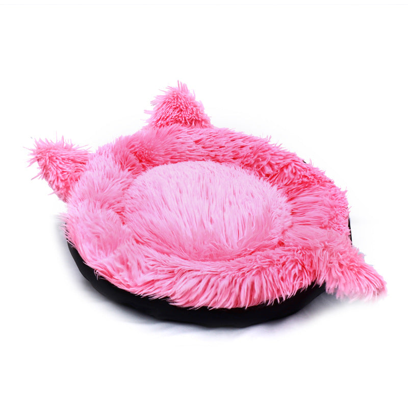 Creative Cat Sleeping Pad Plush Cat Ears Pet Litter Kennel Dog Bed