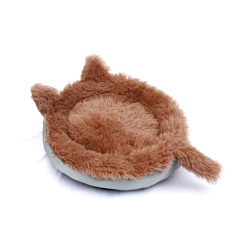 Creative Cat Sleeping Pad Plush Cat Ears Pet Litter Kennel Dog Bed