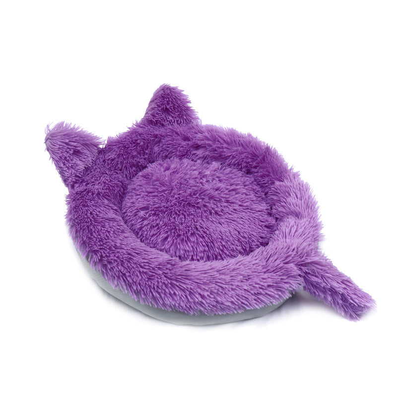 Creative Cat Sleeping Pad Plush Cat Ears Pet Litter Kennel Dog Bed