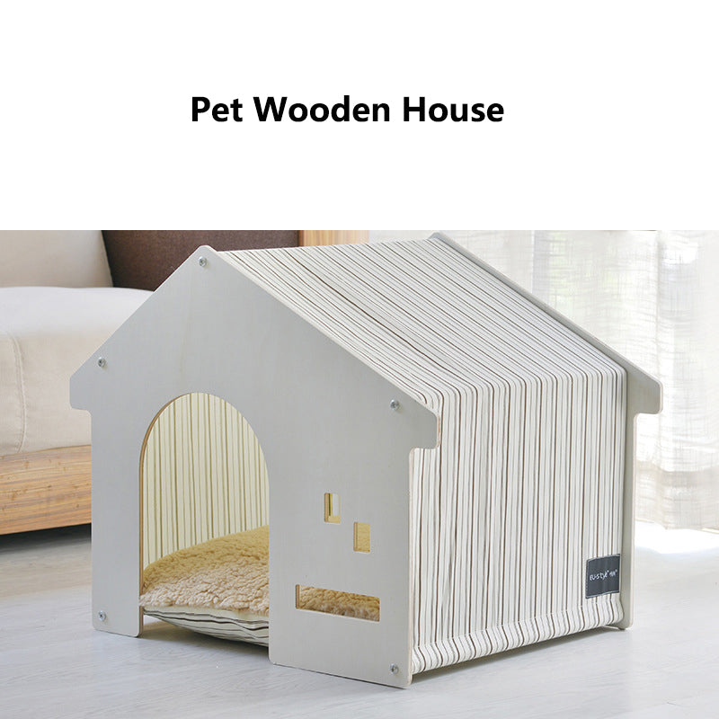 Indoor Princess Nest Cat Small Dog House Wooden Dog Kennel