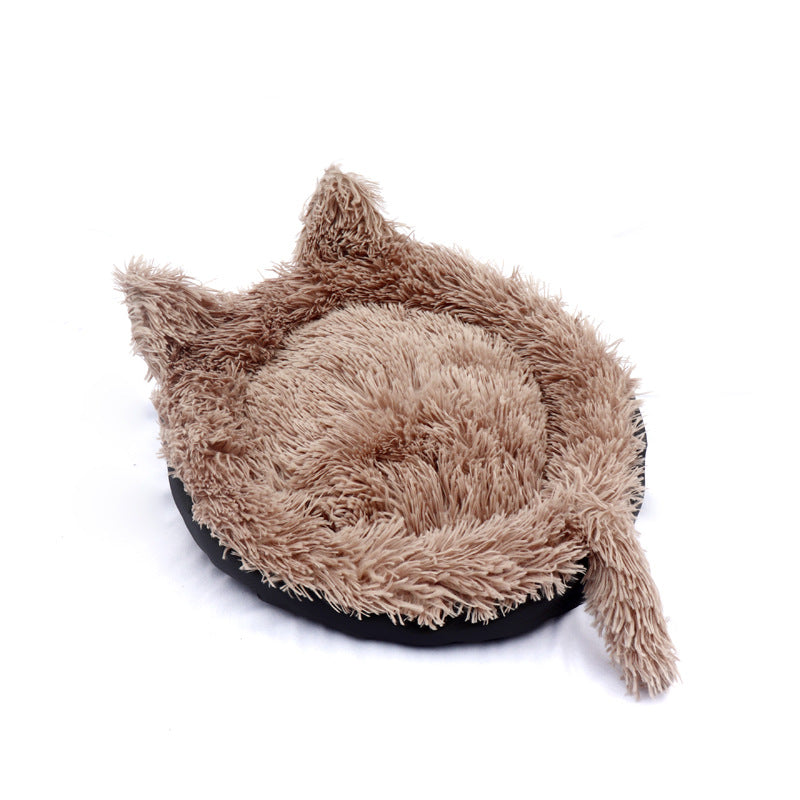 Creative Cat Sleeping Pad Plush Cat Ears Pet Litter Kennel Dog Bed