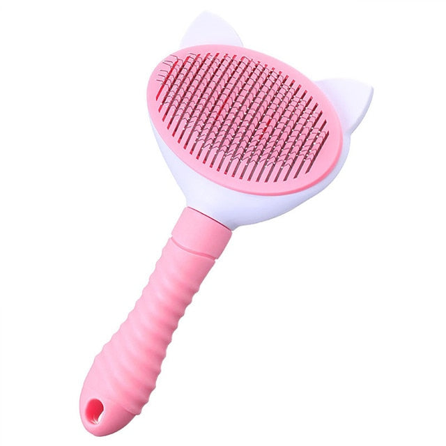 Pet Comb Cat Cleaning Supplies Self Cleaning Brush
