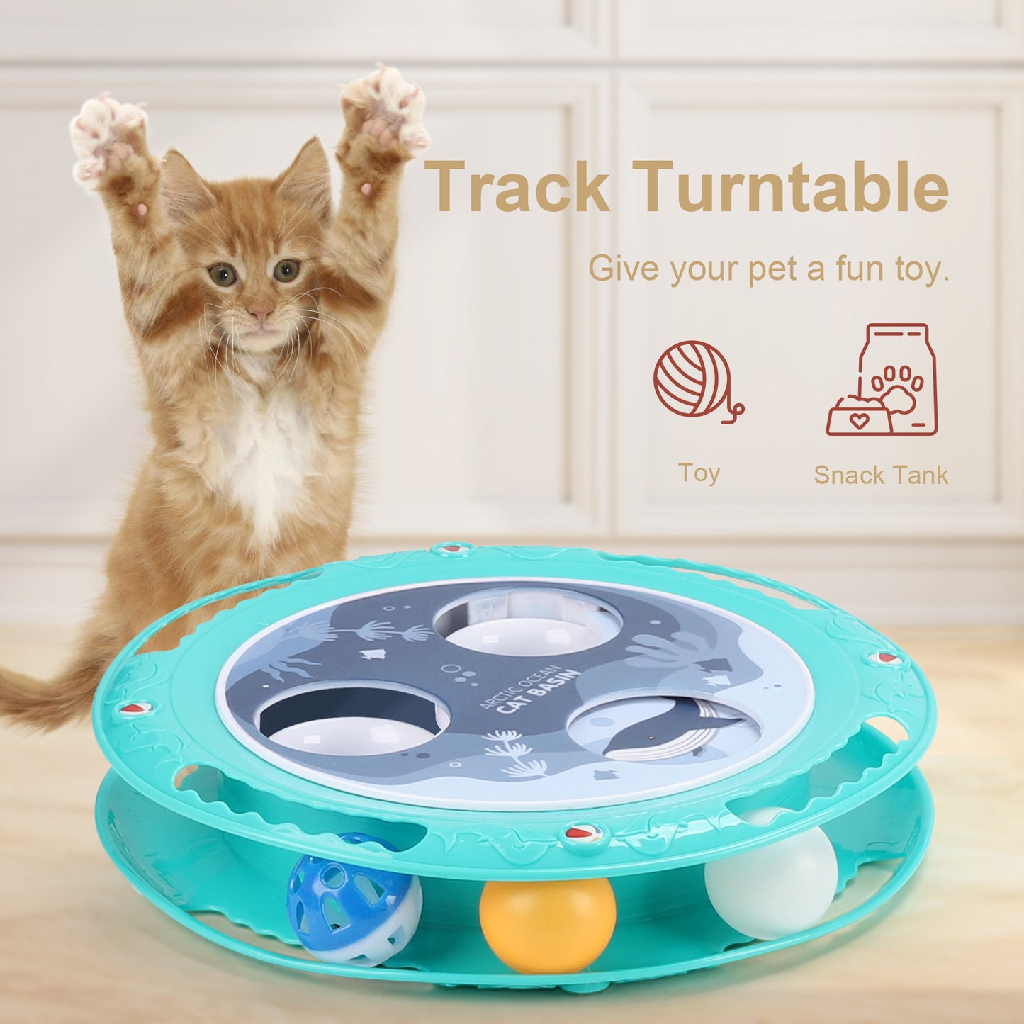 Creative Cat Self-healing Toy 360-degree Rotatable Home Interactive Toy