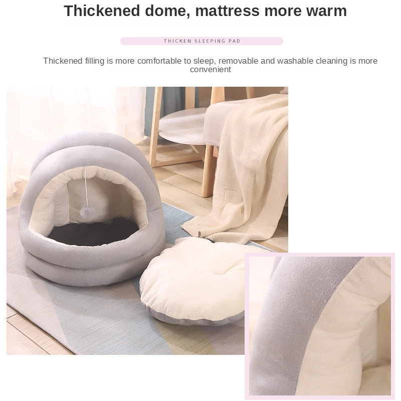 Lovely Warm Soft Cat Bed House Cat Bed Winter Pet Dog Nest