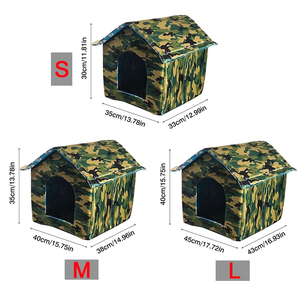 Waterproof Outdoor Pet House Thickened Cat Nest Tent Cabin Pet Bed