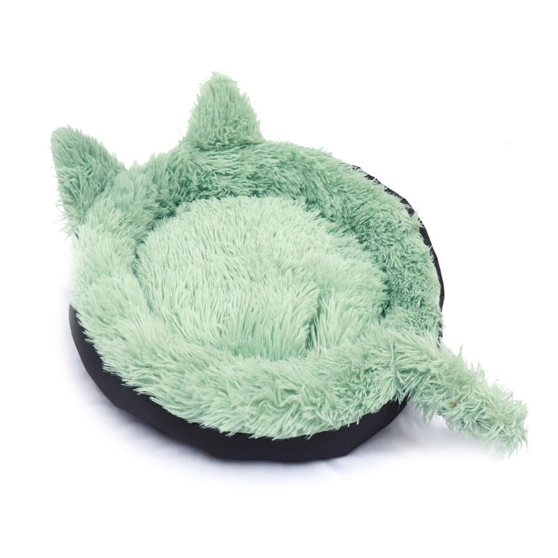 Creative Cat Sleeping Pad Plush Cat Ears Pet Litter Kennel Dog Bed