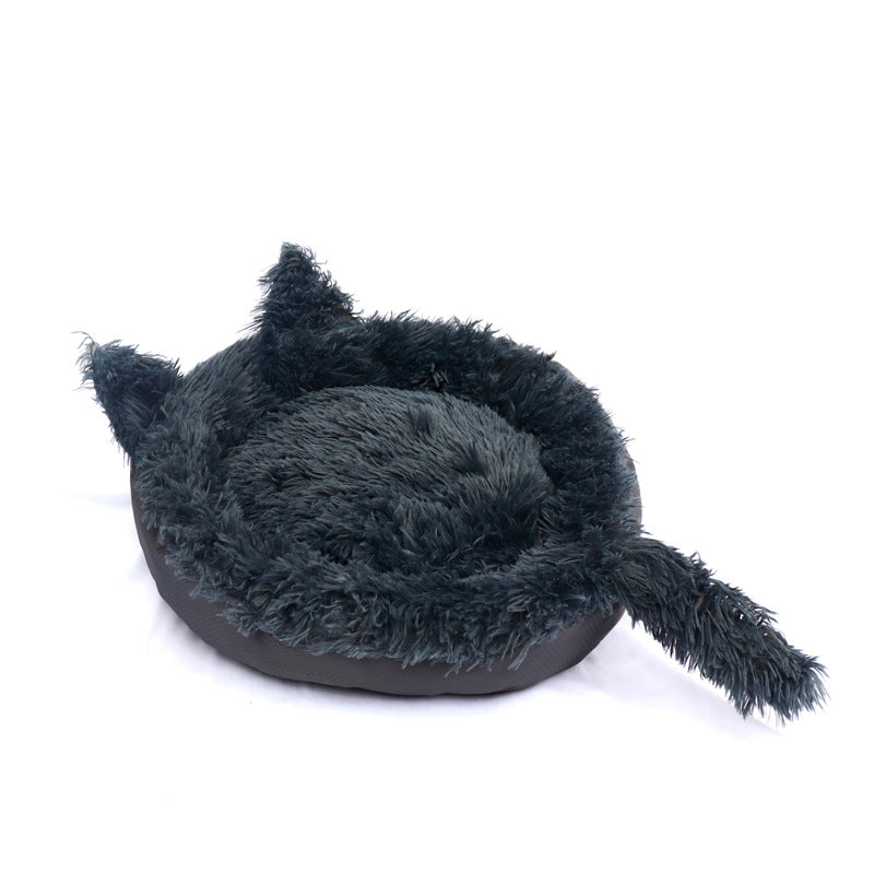 Creative Cat Sleeping Pad Plush Cat Ears Pet Litter Kennel Dog Bed