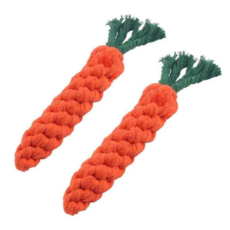 Molar Cotton Rope Toy Cute Radish Shape Dog Chewing Toy