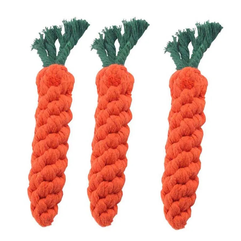 Molar Cotton Rope Toy Cute Radish Shape Dog Chewing Toy