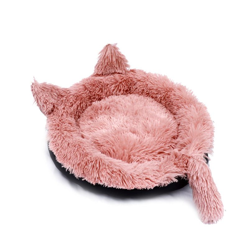 Creative Cat Sleeping Pad Plush Cat Ears Pet Litter Kennel Dog Bed