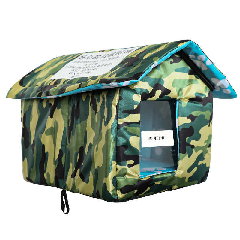 Waterproof Outdoor Pet House Thickened Cat Nest Tent Cabin Pet Bed
