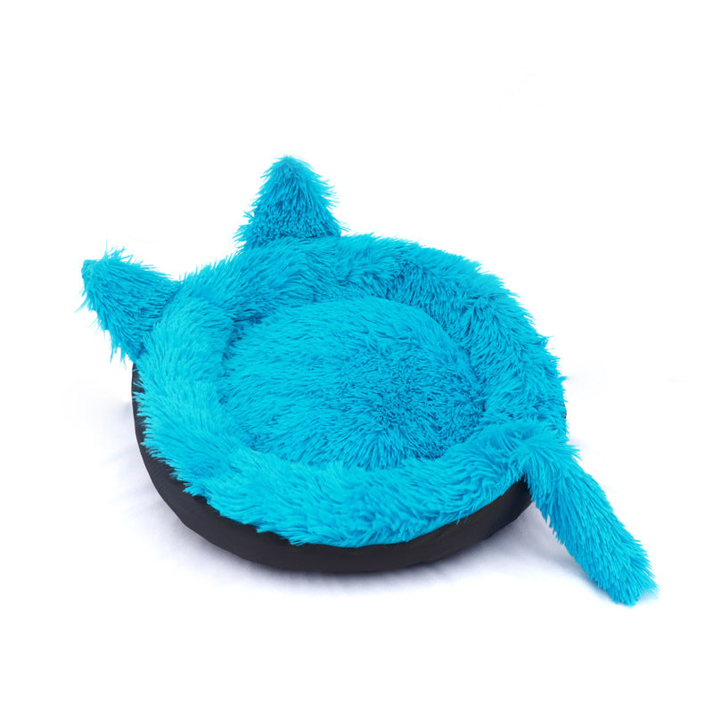 Creative Cat Sleeping Pad Plush Cat Ears Pet Litter Kennel Dog Bed