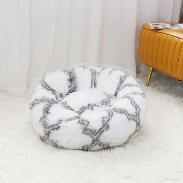 Round Dog Bed Washable Cover Sofa Bed Plush