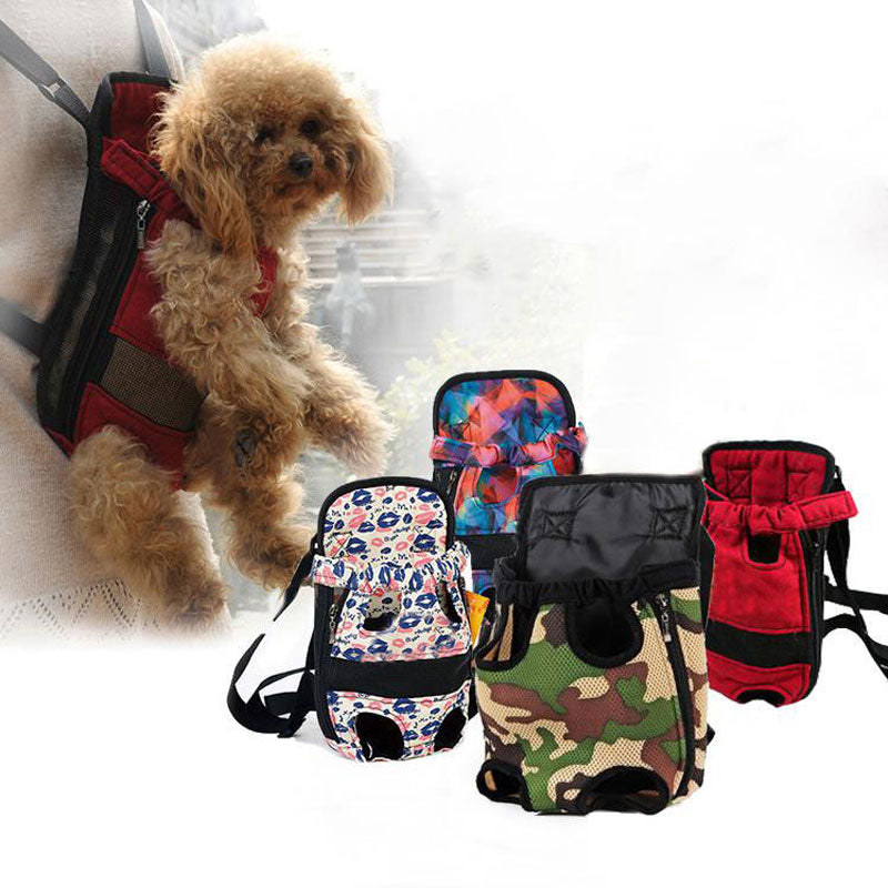 Pet Dog Carrier Backpack Mesh Camouflage Colorful Travel Shoulder Bags