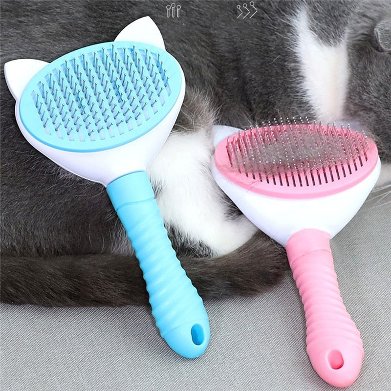 Pet Comb Cat Cleaning Supplies Self Cleaning Brush