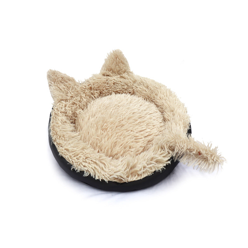 Creative Cat Sleeping Pad Plush Cat Ears Pet Litter Kennel Dog Bed