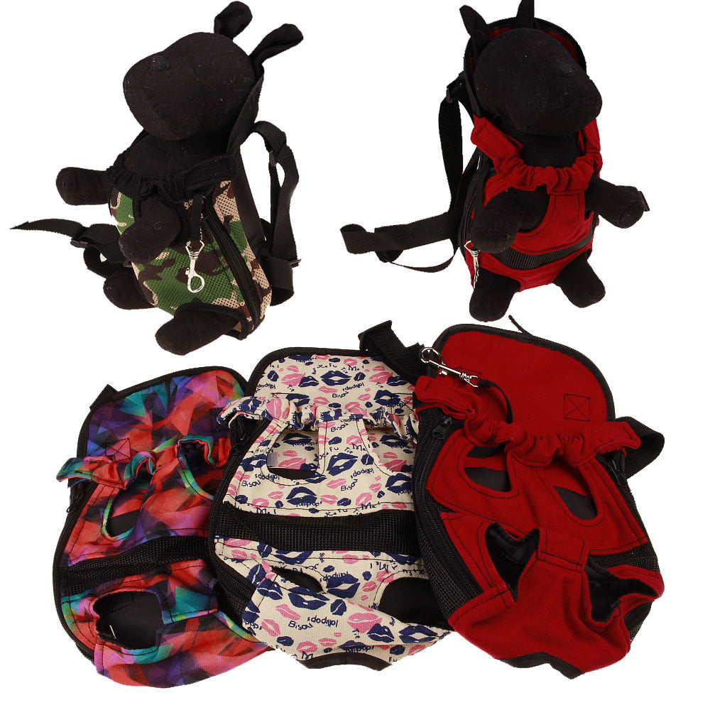 Pet Dog Carrier Backpack Mesh Camouflage Colorful Travel Shoulder Bags