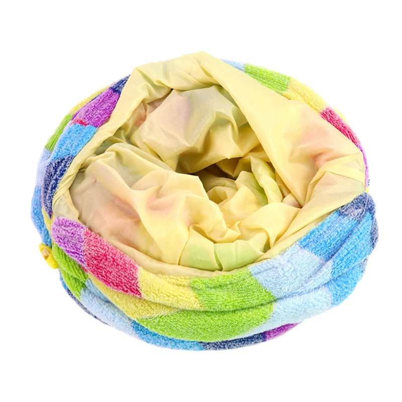 Cat Pet Colorful Collapsible Tunnel Tube with Balls