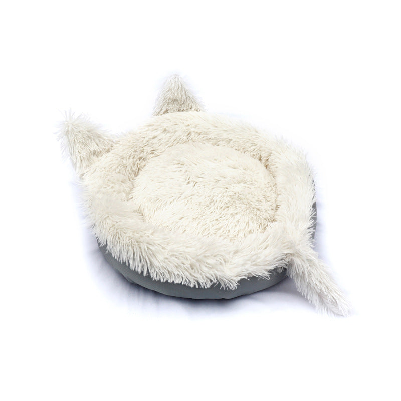 Creative Cat Sleeping Pad Plush Cat Ears Pet Litter Kennel Dog Bed