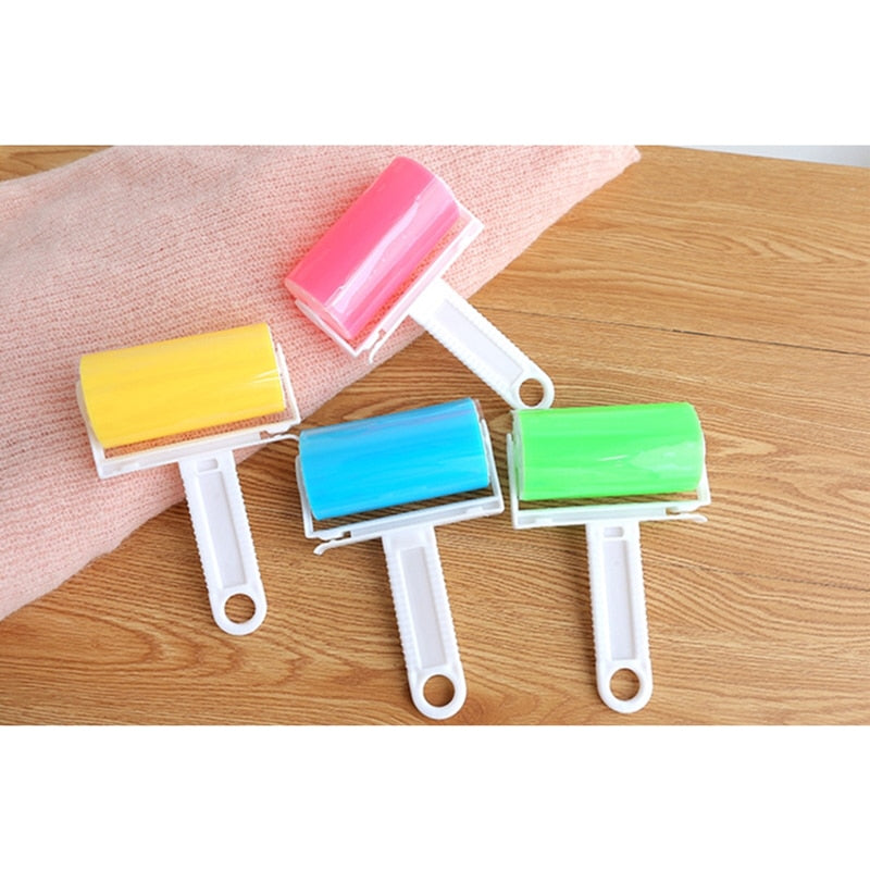 Pet Hair Sticky Roller Cleaning Portable Hair Remover Roller-Brush