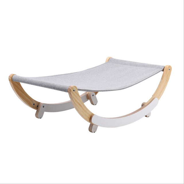 Pets Lounger Bed Wood Hammock Soft Sofa Window Warm Beds
