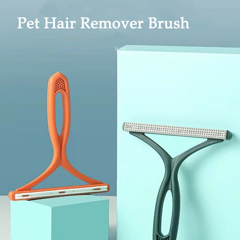 Portable Pet Hair Remover Brush Double Ended Sofa Coat Clothes Fluff Fabric Brush
